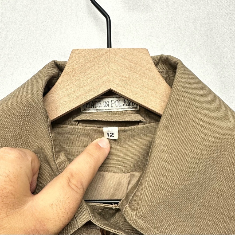 Women’s Vintage Trench Coat khaki Size 12 - Picture 3 of 6